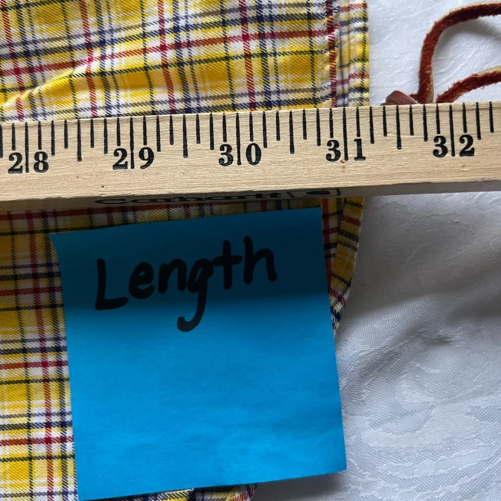 Ralph Lauren Yellow and Blue Casual Button Down Shirt long sleeve size Med