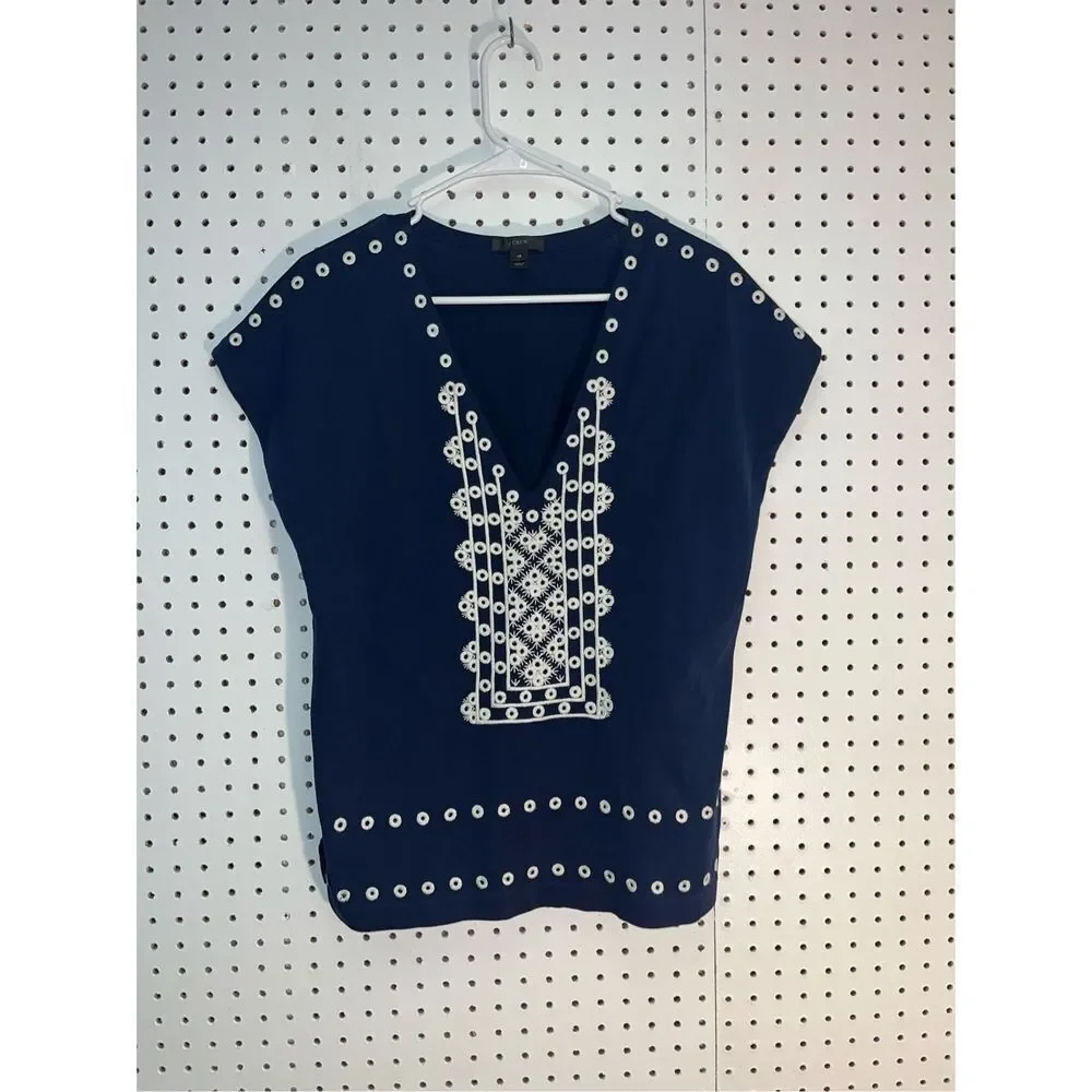 J.Crew embroidered top