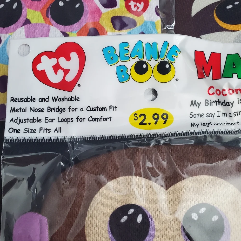 Ty Beanie Boo Mask 3ct