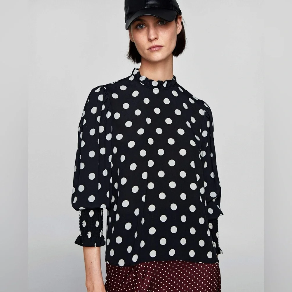 Zara smocked puff