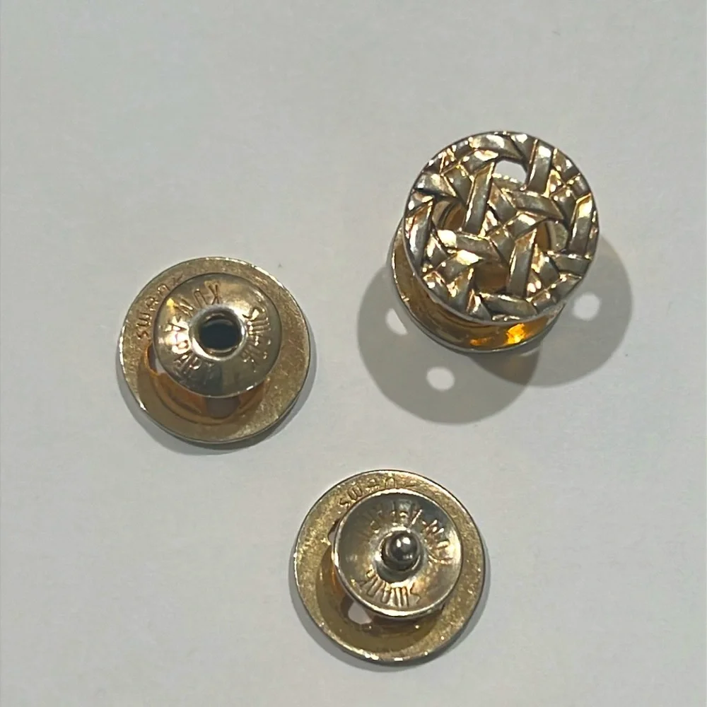 Vintage SWANK Cuff Links with Intricate Design