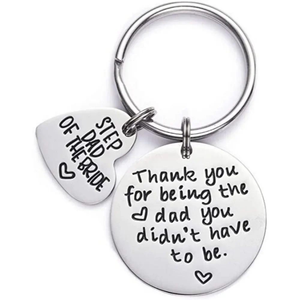 Stepfather of the Bride Wedding Bridal Dad-Daughter Love Keychain Gift B…