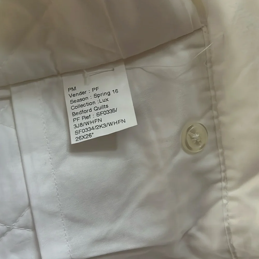 Ralph Lauren Wyatt diamond single Sham white jackard. Euro