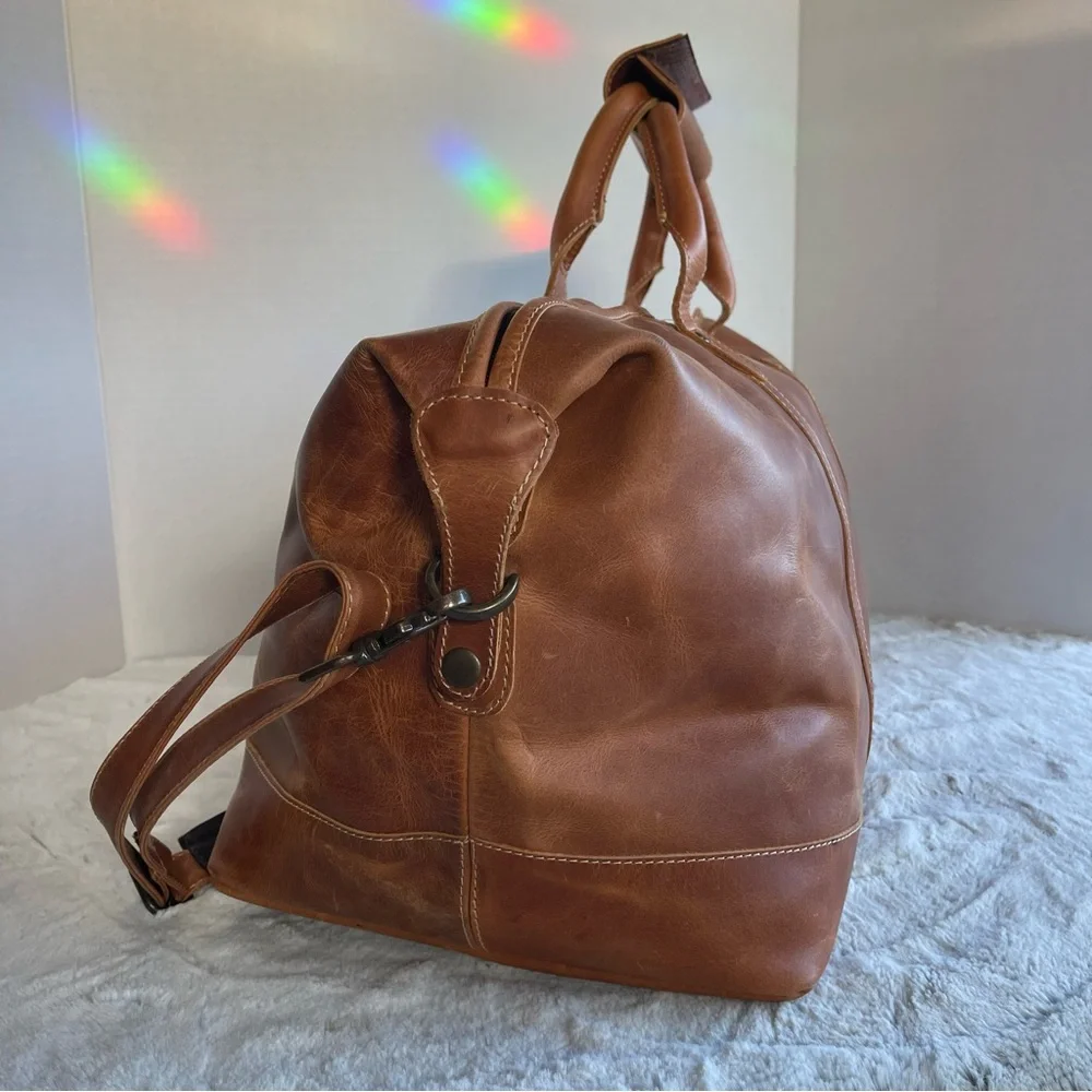 Canyon Outback Leather Michigan Alumni Boulder Canyon New Leather Duffel Bag -