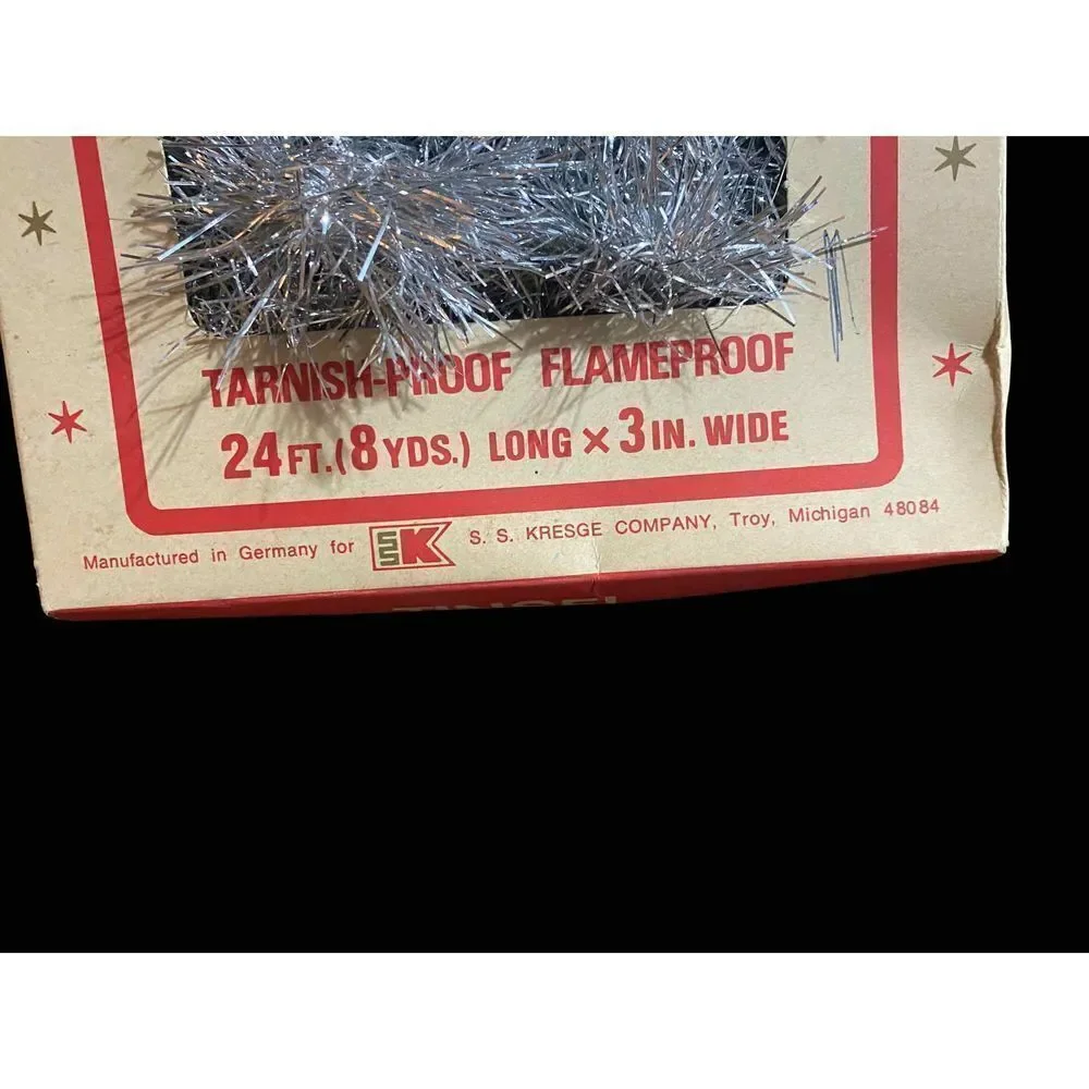 S.S. Kresge tinsel new