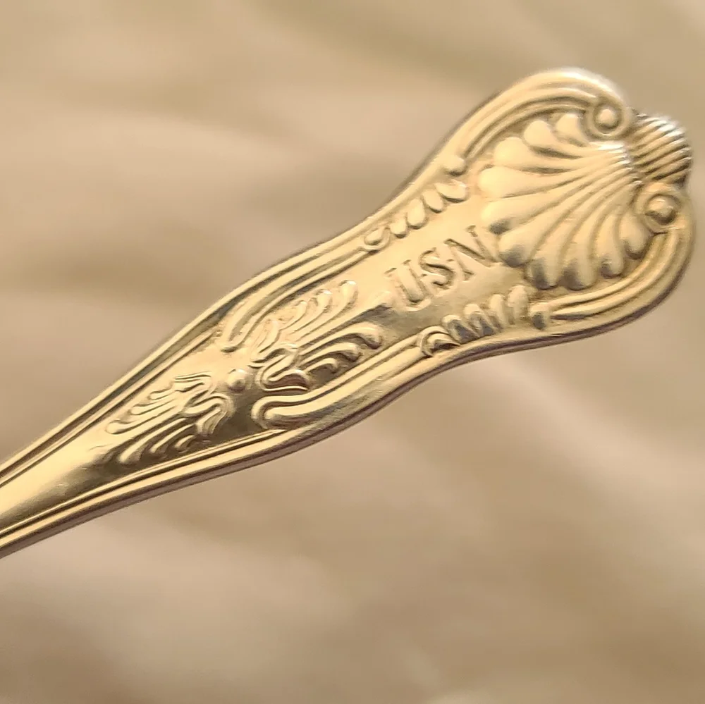 Vintage Usn, United States Navy Spoon, International Silver Co