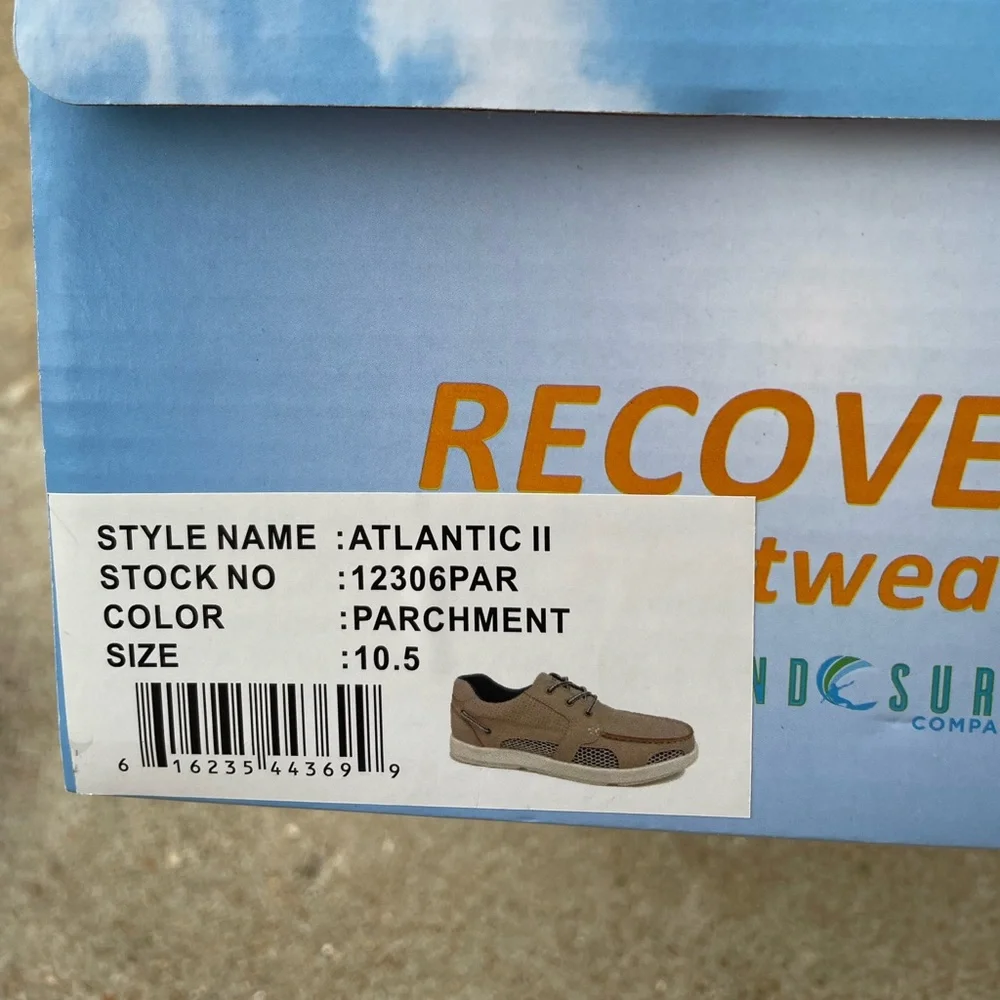 Island Surf NWT Men’s Atlantic II Boat Lake Shoes in Tan/Parchment Size 10.5