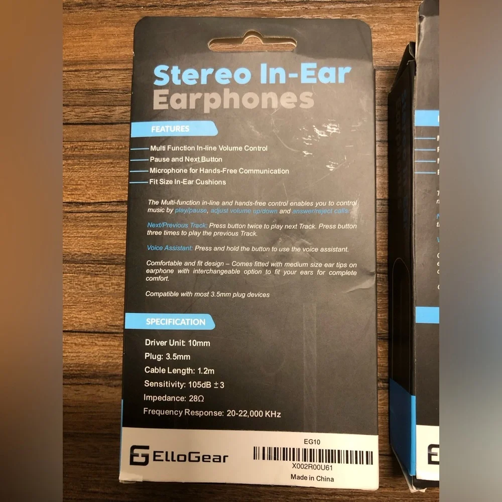 Stereo In-Ear Earphones, Performance Clarity Bass... 3 Pieces