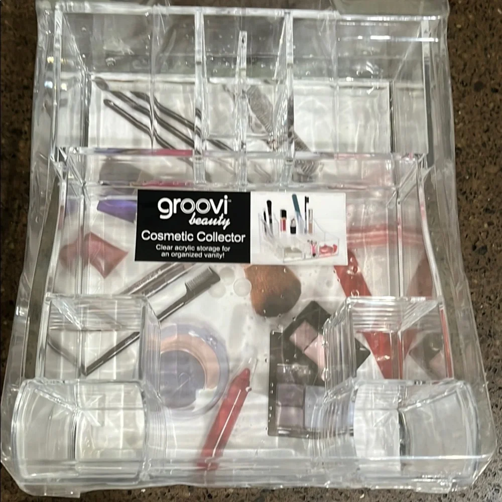 Groovi Beauty Clear Cosmetic Organizer