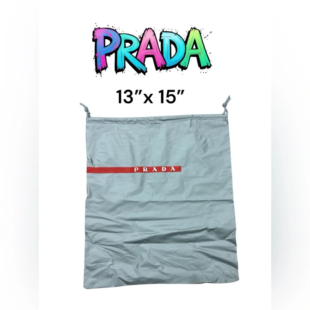 116. Prada Gray Dust Bag