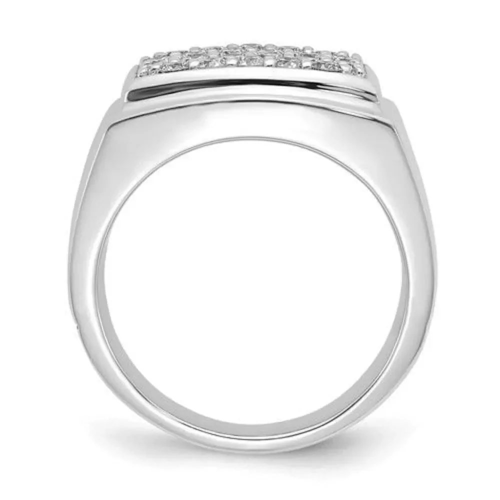 Men's 10k White Gold Diamond Ring
