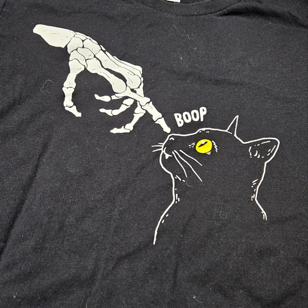 Black Cat Boop Graphic T-Shirt