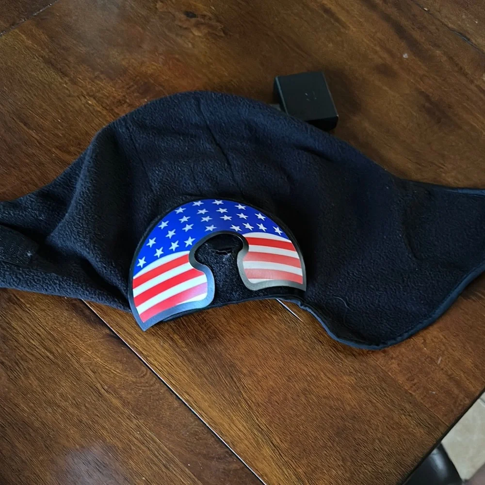 Patriotic Kids Face Mask with Black Fleece