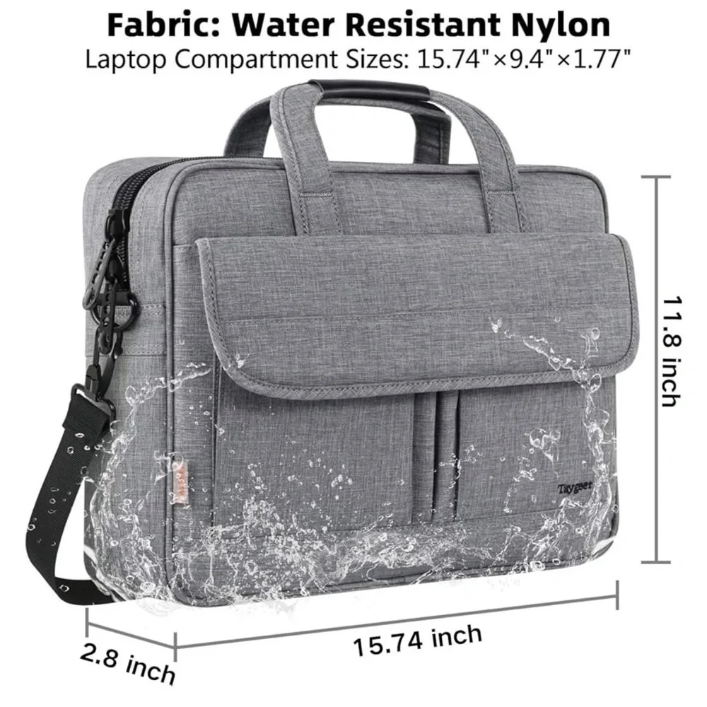NWOT.Taygeer Laptop Bag Women Men, Travel Water Resistant Crossbody Shoulder Bag