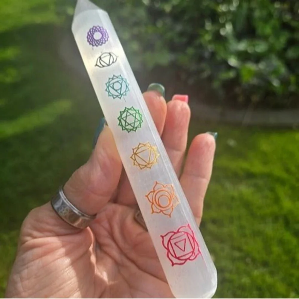 Handmade selenite chakra
