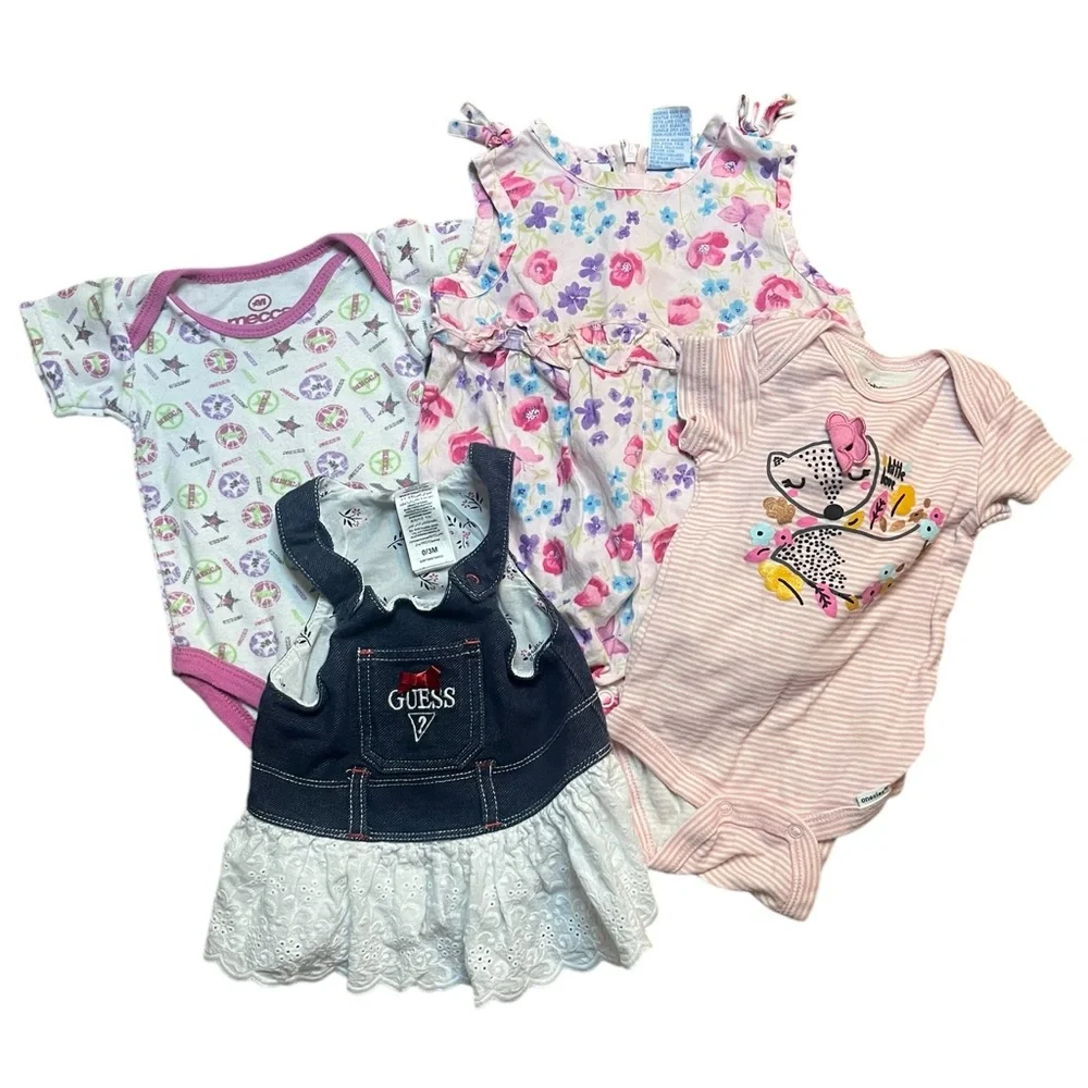 Four-Piece Baby Girls Bundle 0-3 Months