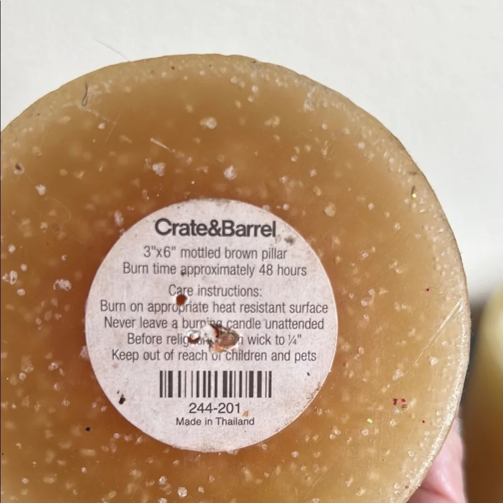 Crate&Barrel 6 inch Pillar Candles