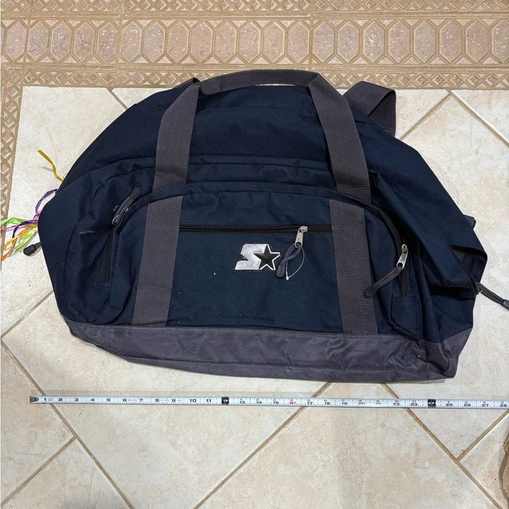 Starter Logo Navy and Gray Men's duffle Bag