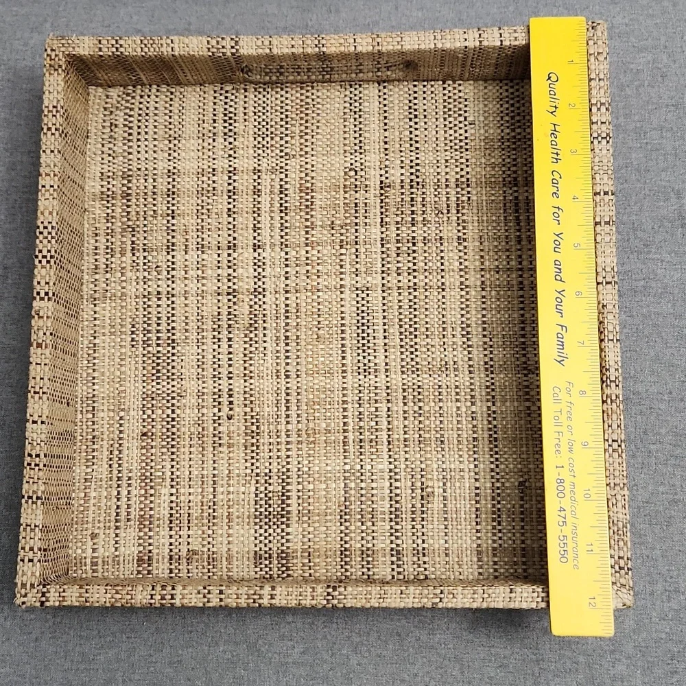 West Elm Square Raffia Tray