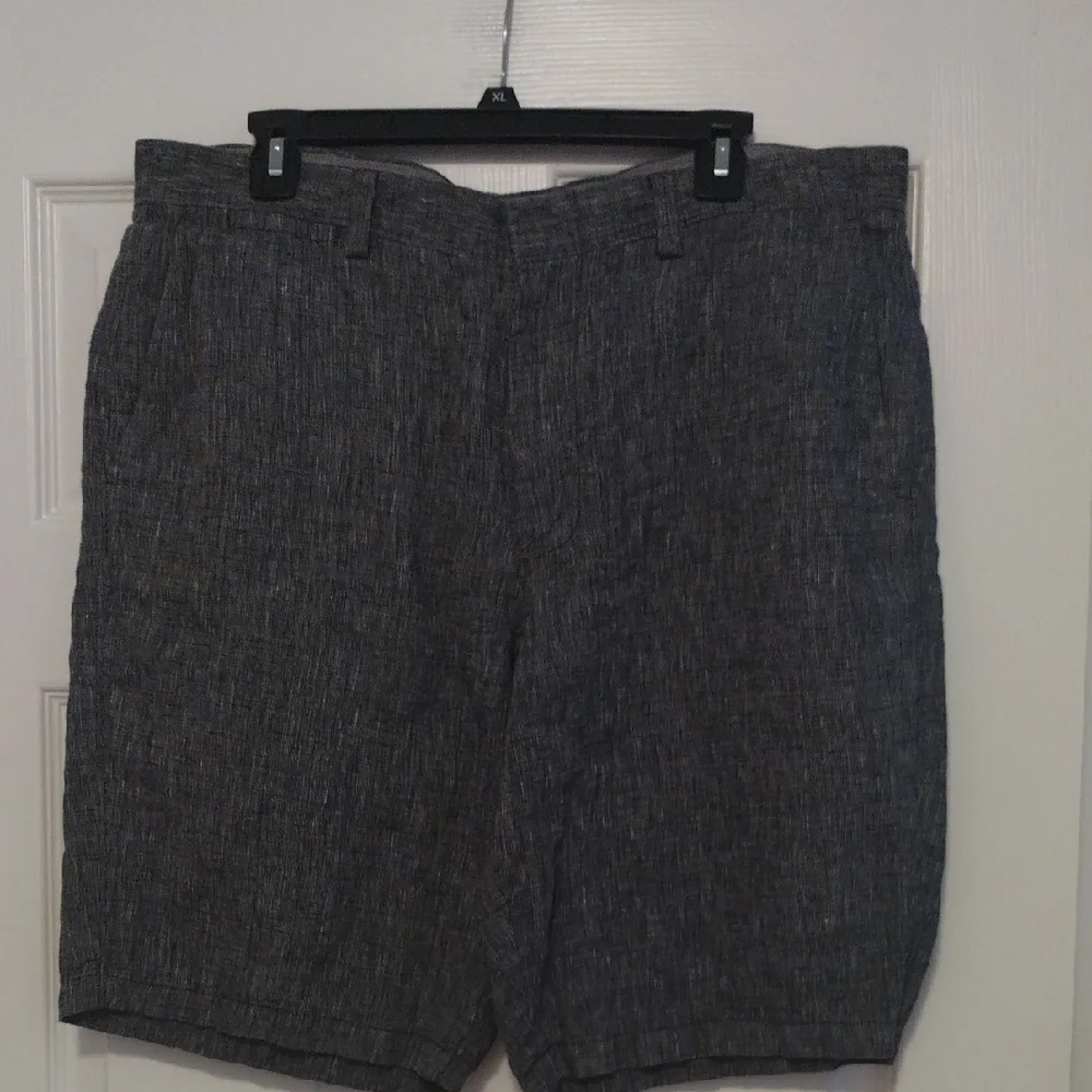 J. Crew Black Flat Front 100% Linen Shorts Versatile Style