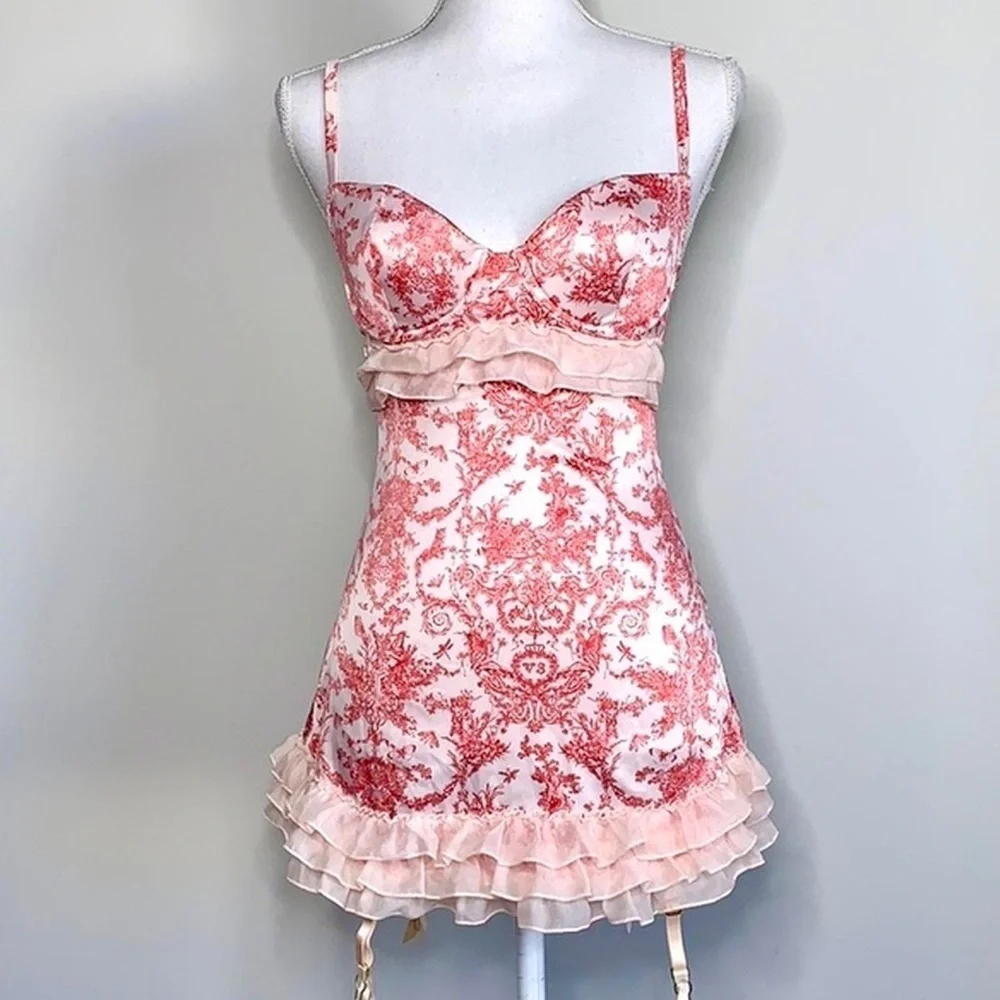 Victoria’s Secret Dragonfly Fairy Satin Garter Slip