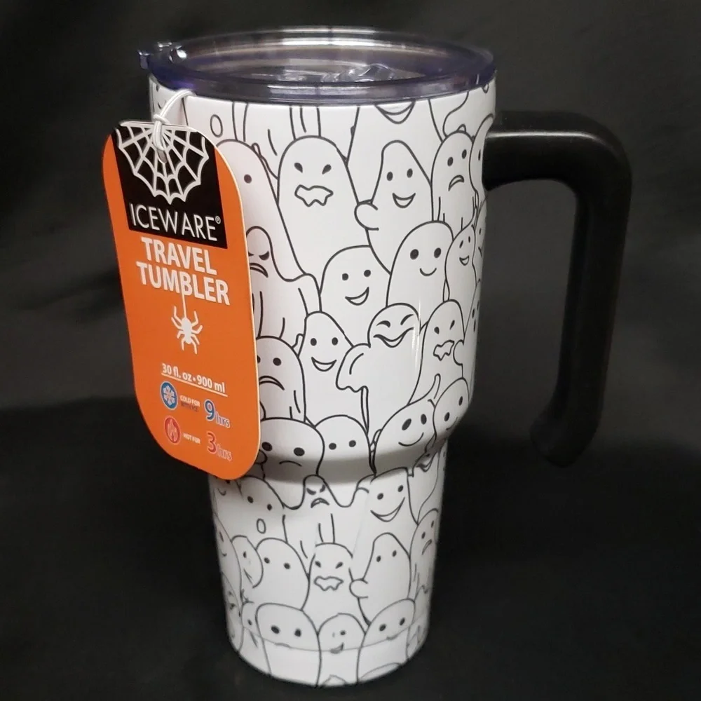 Iceware Wild Eye Designs Insulated Travel Tumbler 30 oz. Ghost Pattern