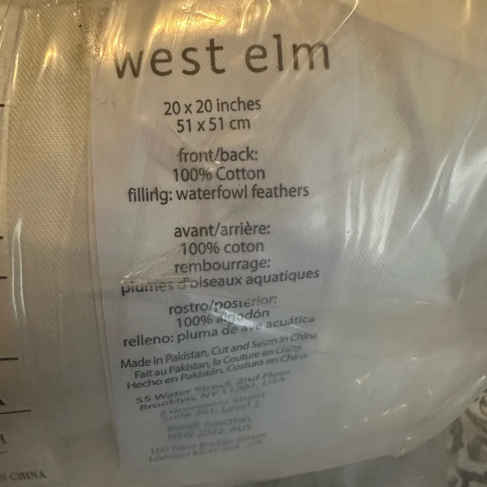 West Elm 100% cotton