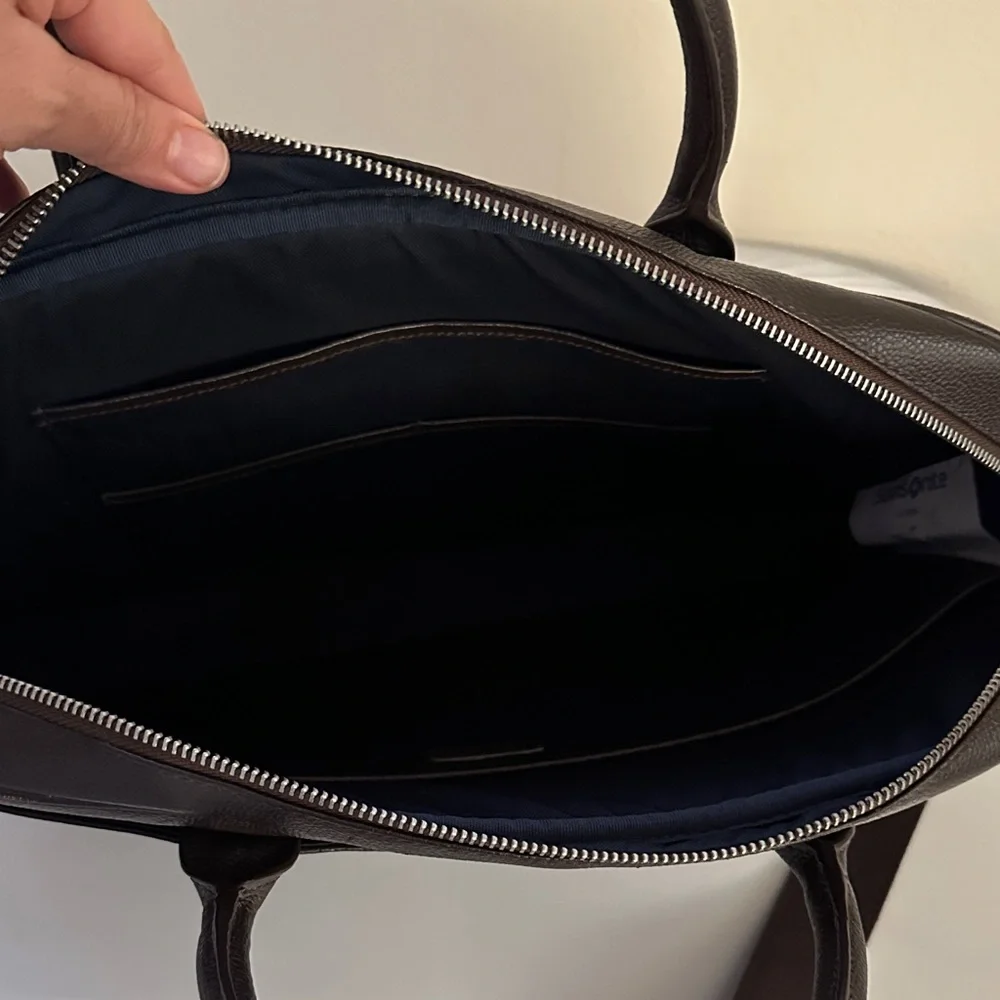 Samsonite Dark Brown Faux Leather Briefcase