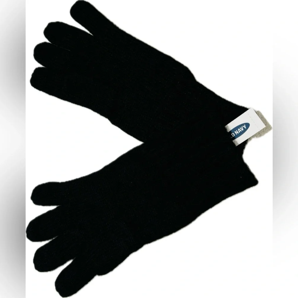 Old Navy Classic Black Knit Gloves