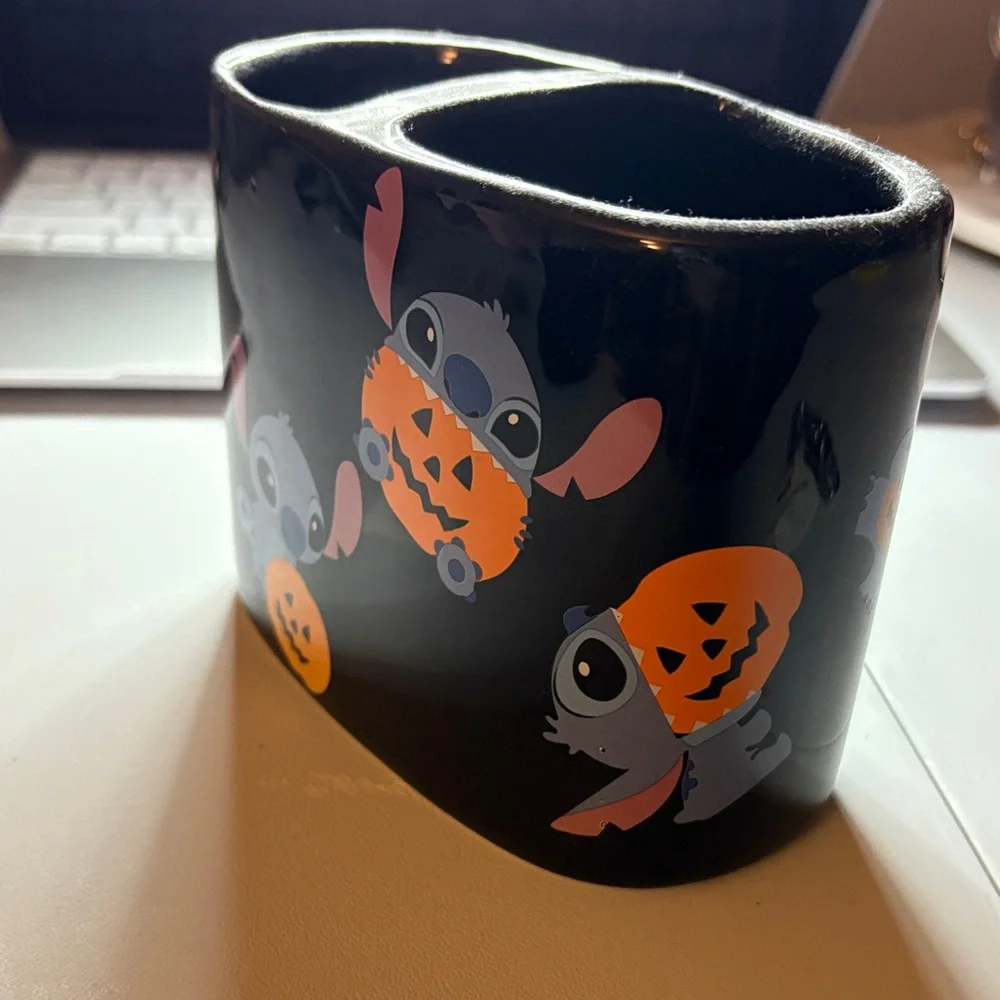 Disney Black and Orange Stitch Bath Storage