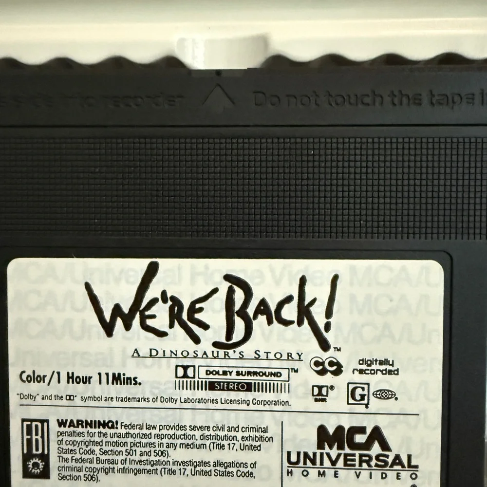 We're Back! A Dinosaur's Story VHS - Classic Family Adventure