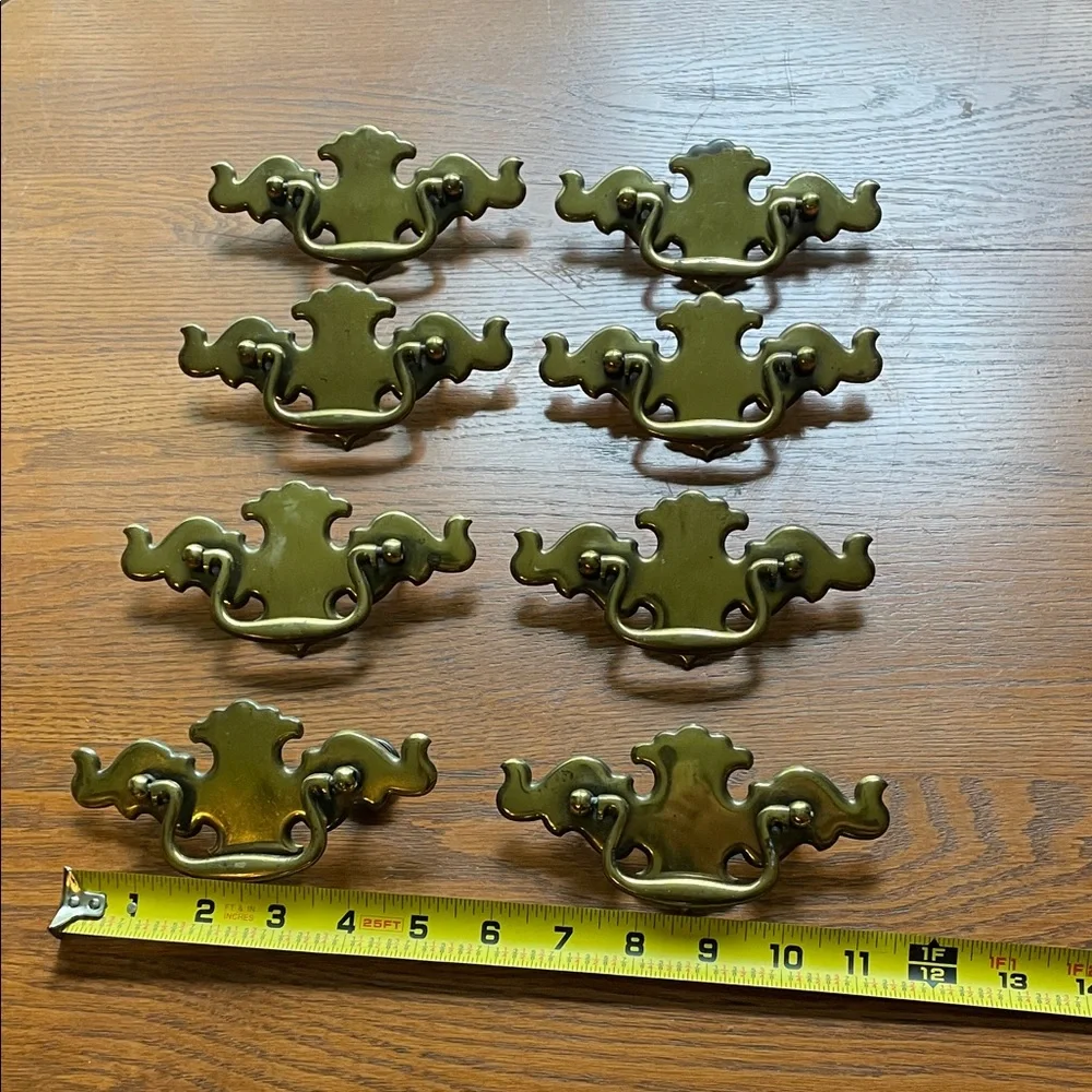 antique drawer pulls furniture brass measurements