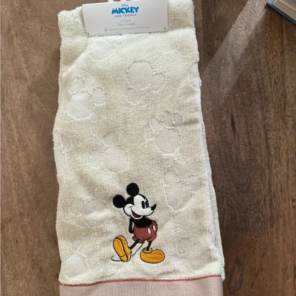 Disney Mickey Mouse Cream and Red Hand Towel
