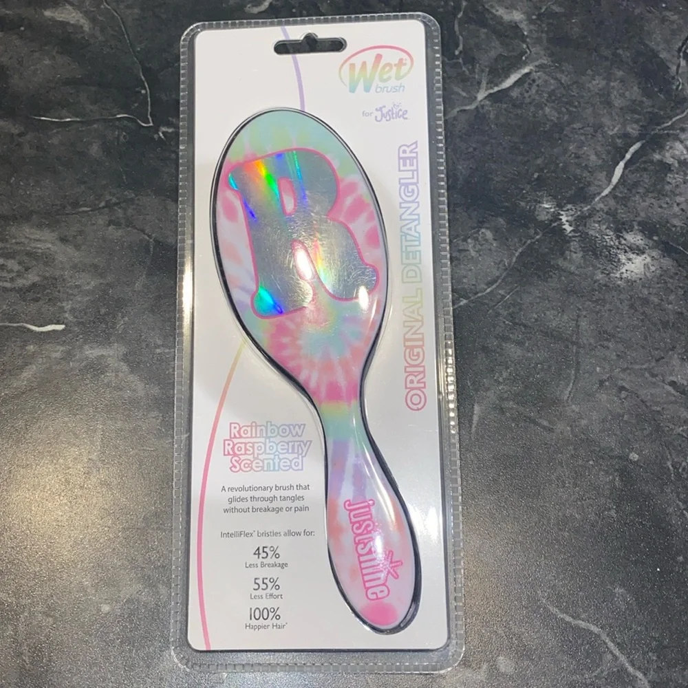 Wet Brush For Justice Tie Dye R Rainbow Raspberry Scented