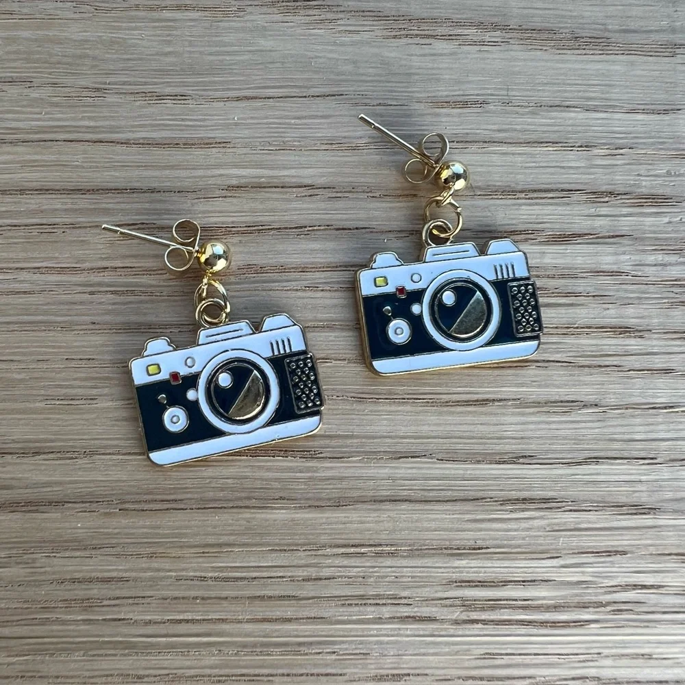 Retro Camera Earrings