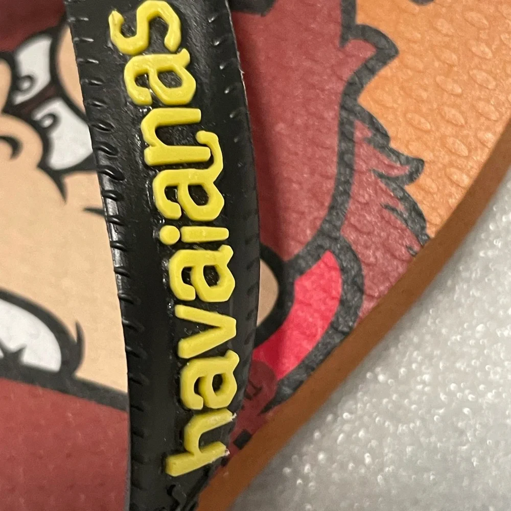 Havaianas Black and Orange Flip Flops