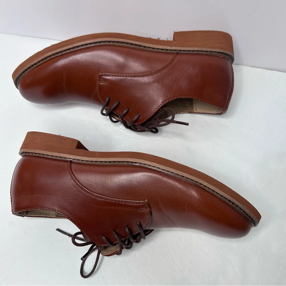 Deer Stags Men's Rich Brown Oxfords Denny Men’s Size 7M Laced-Up
