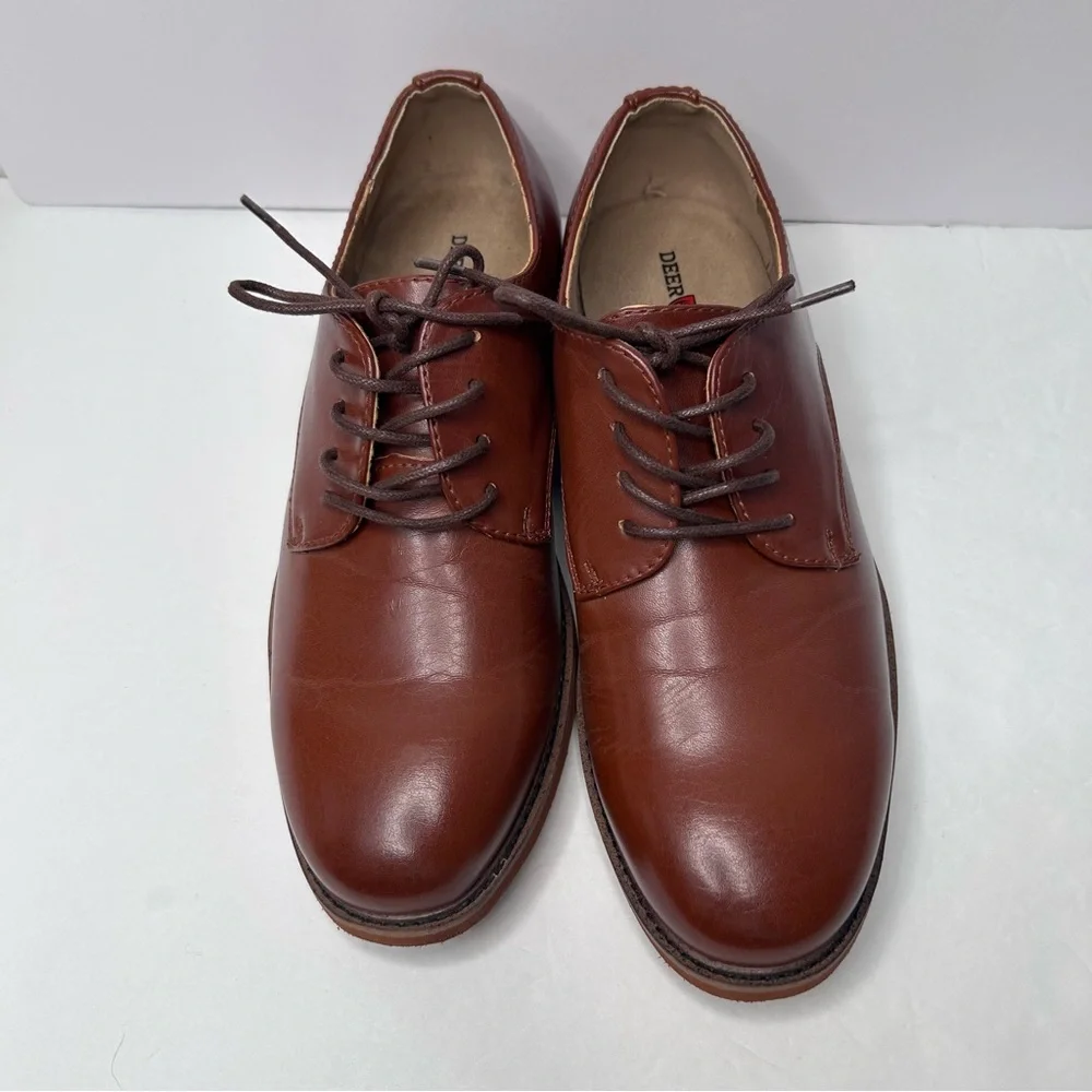 Deer Stags Men's Rich Brown Oxfords Denny Men’s Size 7M Laced-Up