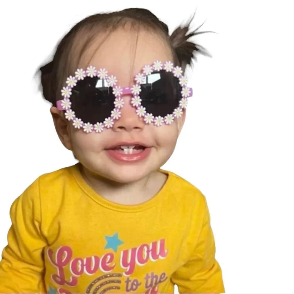 Toddler Daisy Round Retro Sunglasses