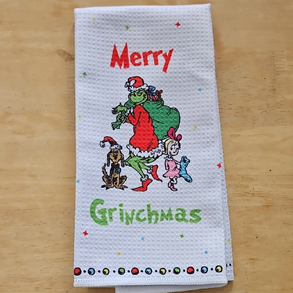 Merry Grinchmas Holiday Hand Towel