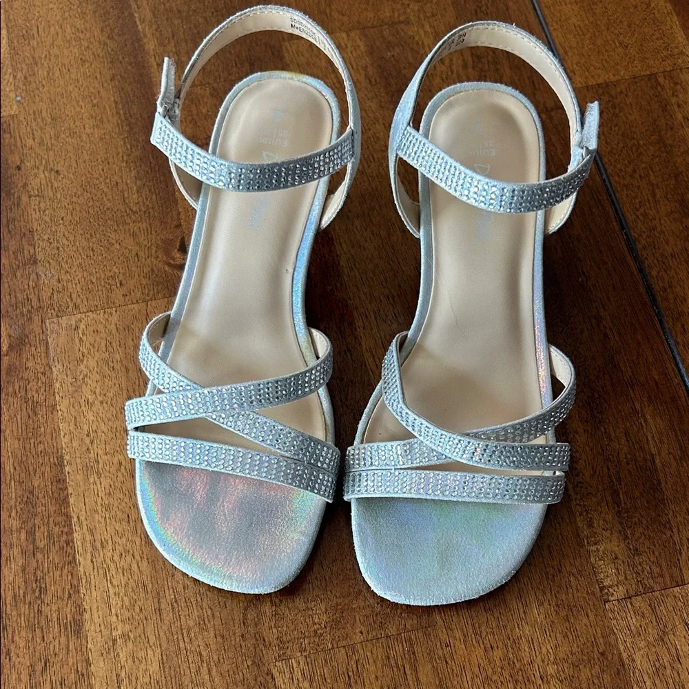 Dream Pairs Silver Strappy Sandals