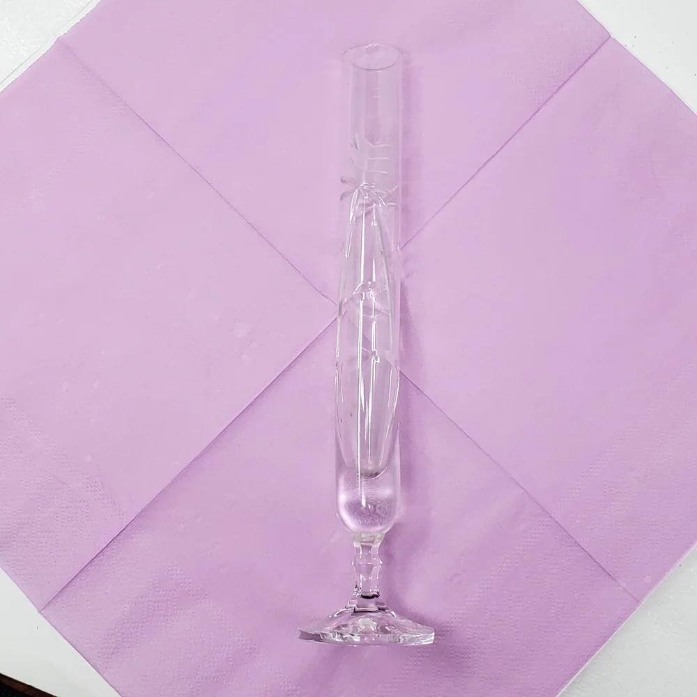 Vintage tall thin footed Elegant clear crystal vase 9.25