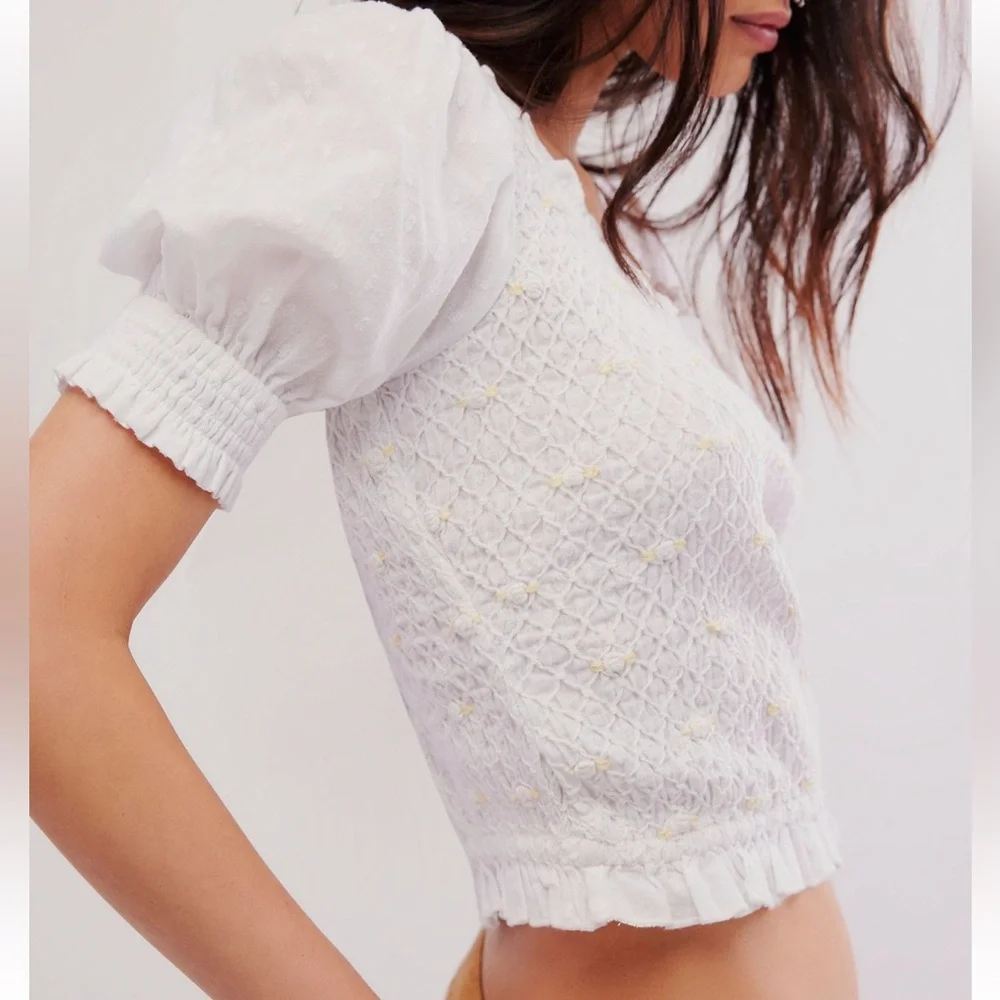 Free People Cecelia Puff Sleeve