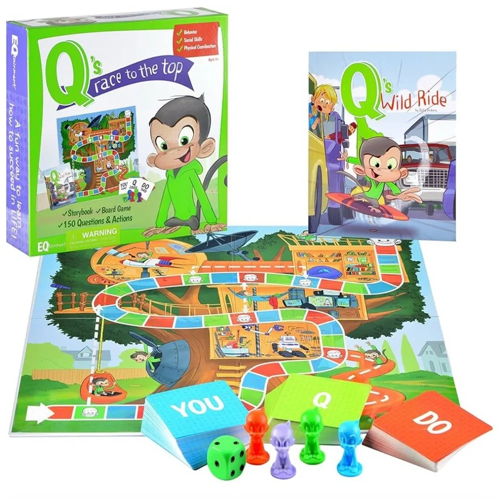 Q’s Race to the Top Board Game Educational Kids EQ Skills NEW Sealed