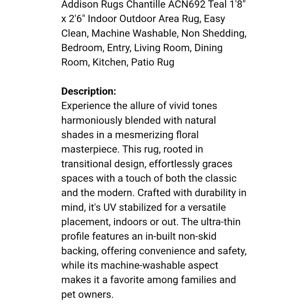 Addison Rugs see specifics item
