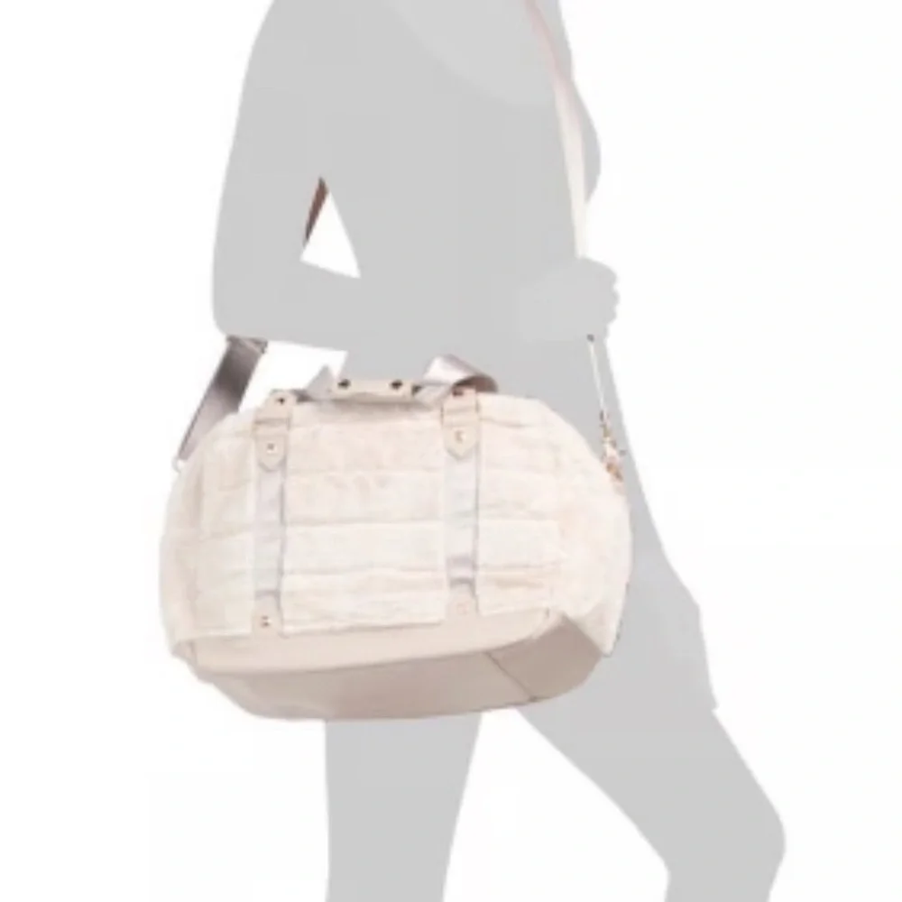 Cynthia Rowley Cream Faux Fur Tote