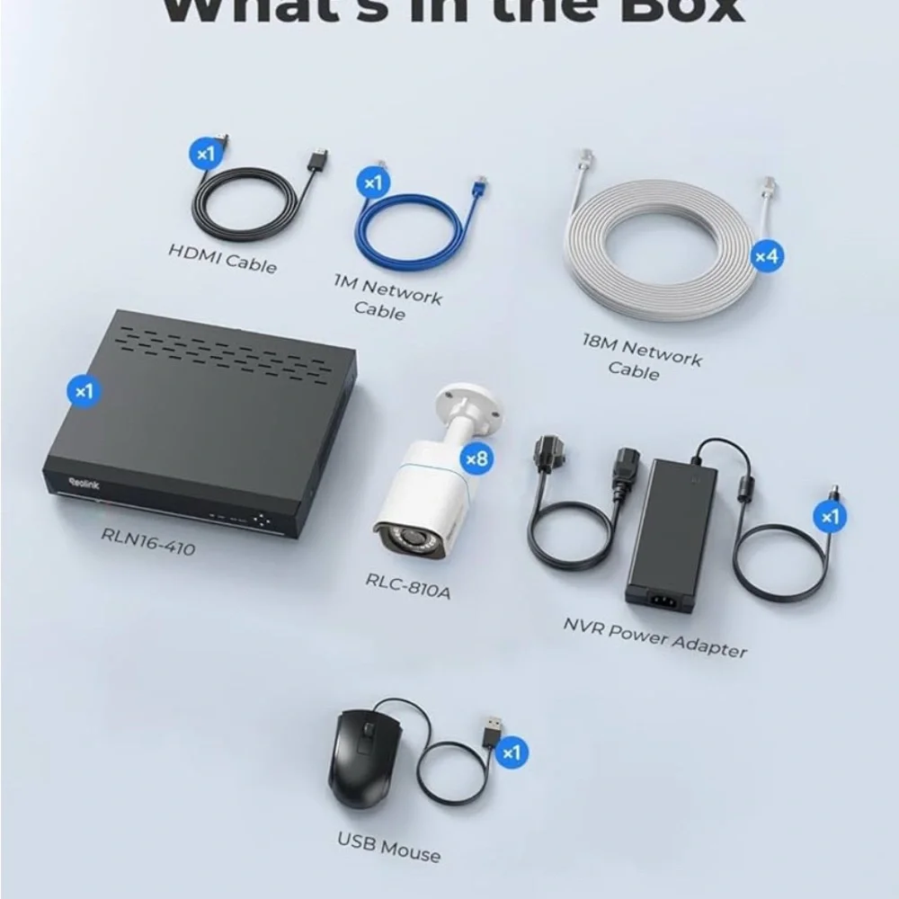 Link Black and White 4K Security Camera System