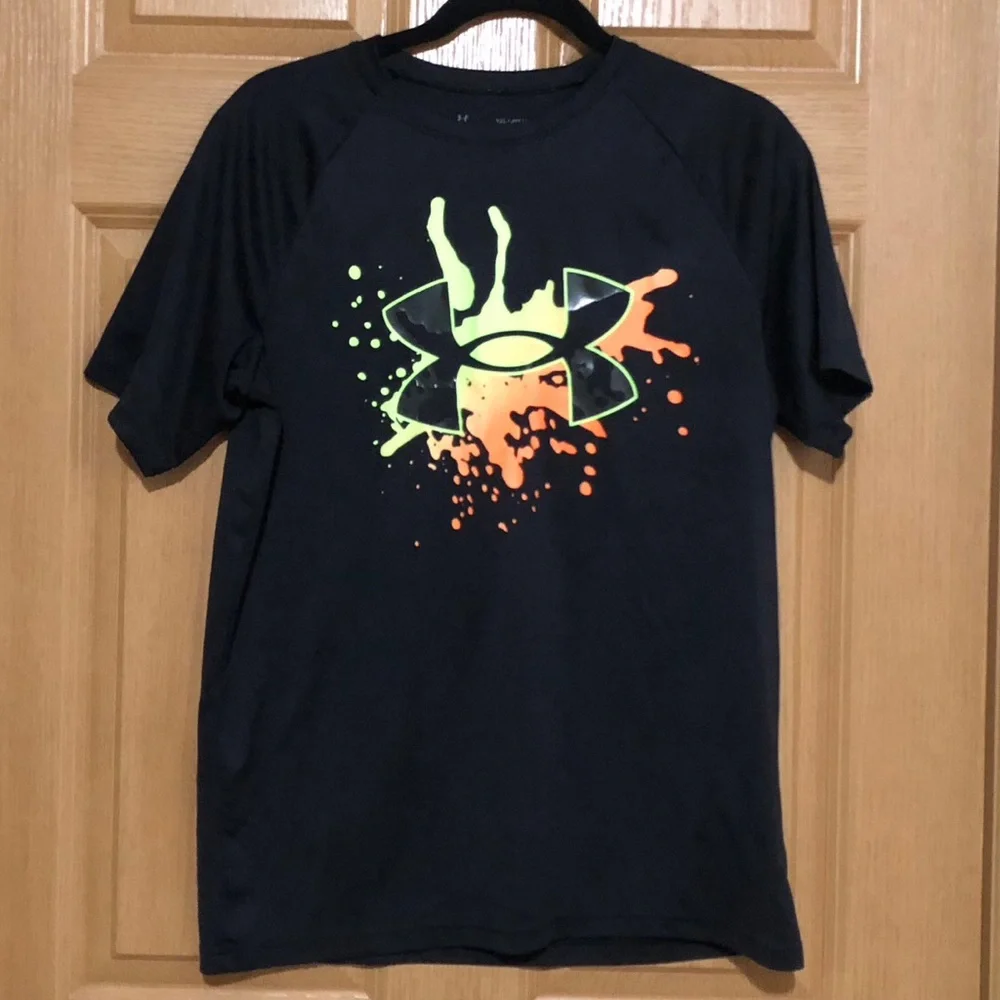 Under Armour Boys Tech Big Logo Splash Short Sleeve T-Shirt Size YXL