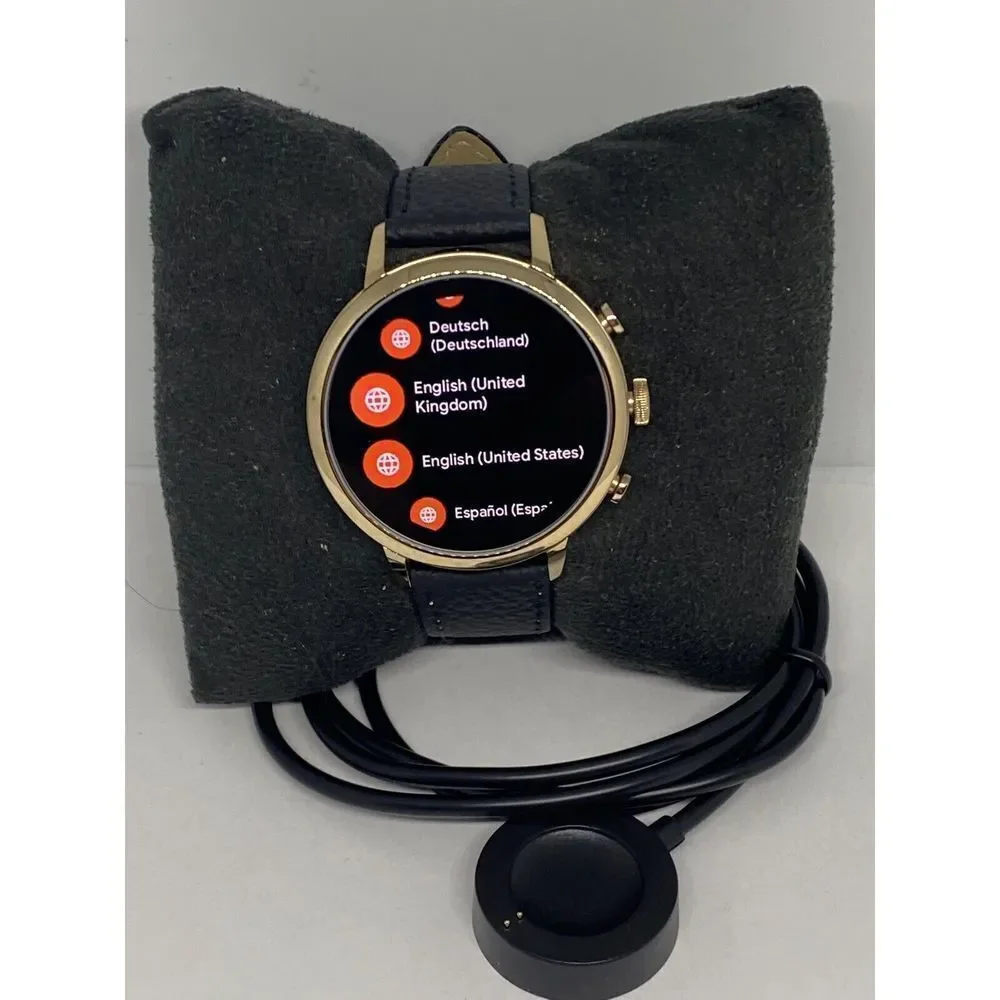 Fossil Venture HR Gen 4 FTW6020 Women Black Leather Digital Sport Smartwatch