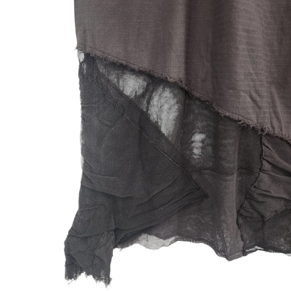 Homefrocks Women's Vintage Peasant Distressed Maxi Skirt - L